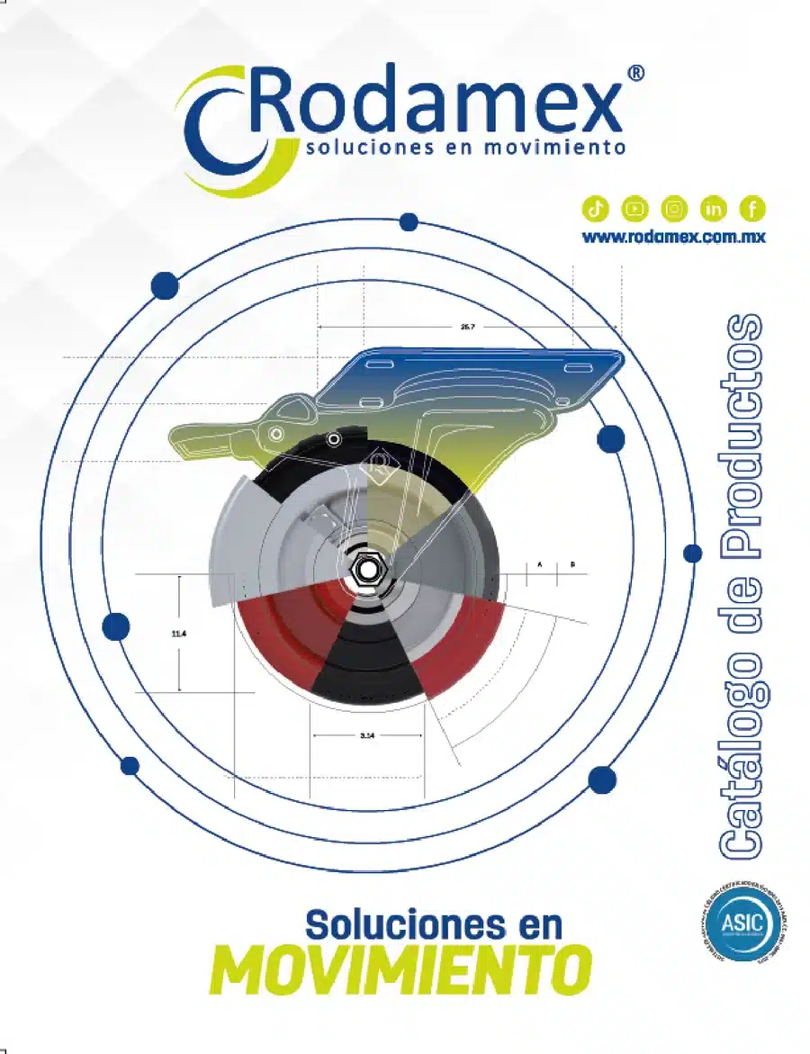 Portada del catálogo Rodamex de rodajas y ruedas industriales